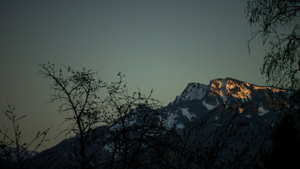 sunrise in the mountains