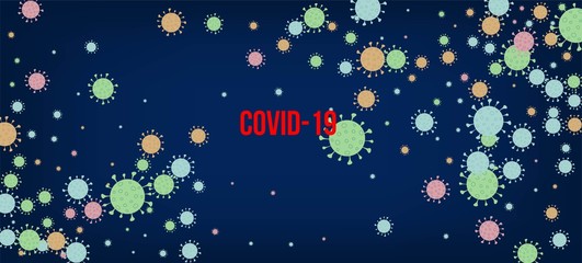Obraz na płótnie Canvas Covid-19 Quarantine nCoV Banner. Flat Cartoon Coronavirus Medical 