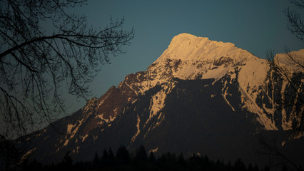 sunrise in the mountains