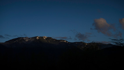 sunrise in the mountains