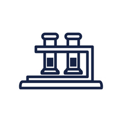 test tubes on stand icon, line style