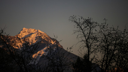 sunrise in the mountains