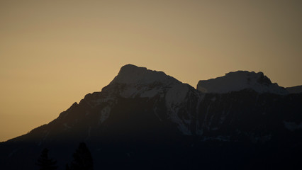 sunrise in the mountains