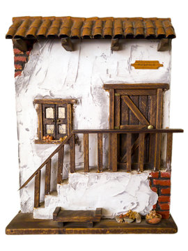 Decoration facade of an old house from the colonial times