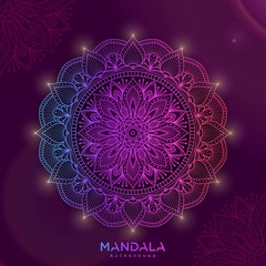 Circular pattern in form of mandala for background, Henna, Mehndi, decoration. Decorative ornament in ethnic oriental style