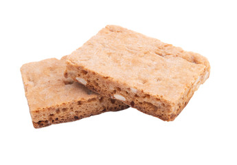 Swiss basil gingerbread cookies isolated on the white