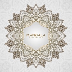 Circular pattern in form of mandala for background, Henna, Mehndi, decoration. Decorative ornament in ethnic oriental style