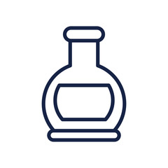 chemical flask icon, line style