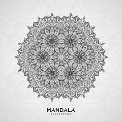 Circular pattern in form of mandala for background, Henna, Mehndi, decoration. Decorative ornament in ethnic oriental style