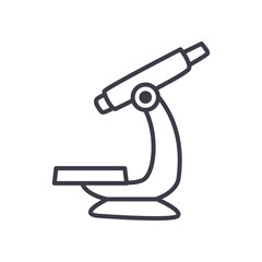 microscope icon, line style