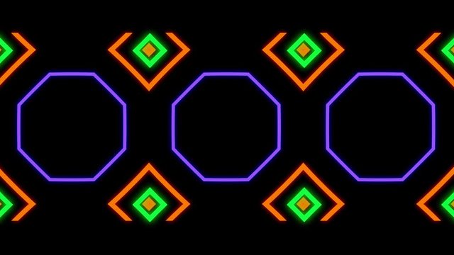 abstract tunnel music motion background, mapping. VJ night club party. Loop - HD