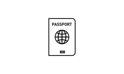 Passport icon,international passport cover template.
