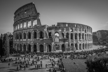 ROME, LAZIO / ITALY - JANUARY 02 2020: Colosseum