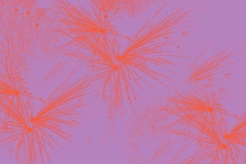 Purple abstract background with orange lush lava fireworks pattern