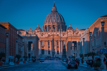 ROME, LAZIO / ITALY - DECEMBER 30 2019: Vatican city 