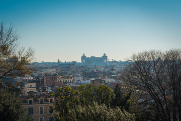 Fototapeta na wymiar Rome view from the top before COVID-19 pandemic