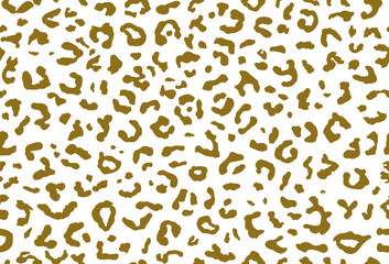 Seamless wild animal fur pattern. Fashionable wild leopard print background. Modern panther animal fabric textile print design. Stylish vector color illustration