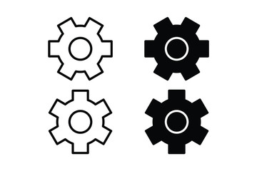 Gear icons design, setting icon.