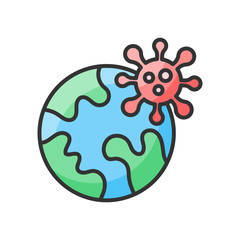 Global Virus Vector Icon