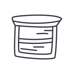 test bottle icon, line style