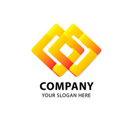 square icon as a symbol, company logo