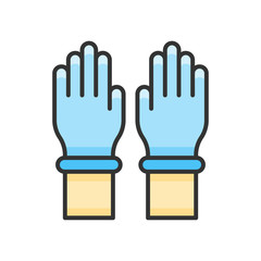 Hand Gloves Vector Icon