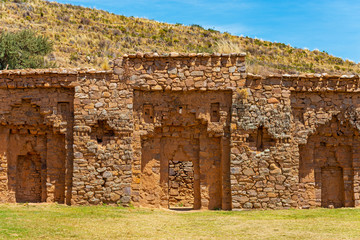 The inca temple of the Chosen Virgins on the Isla de la Luna (Moon Island), Titicaca Lake, Bolivia.