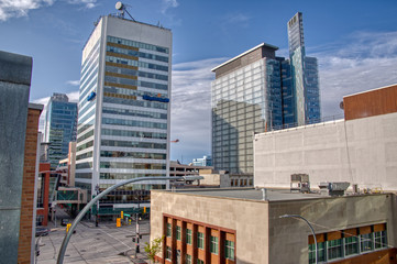 Downtown Winnipeg, Manitoba during early Autumn