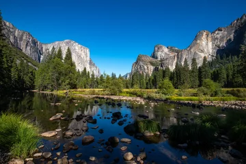 Muurstickers Famous El Capitan Mountain in Yosemite National Park in California, USA © Michael Cola