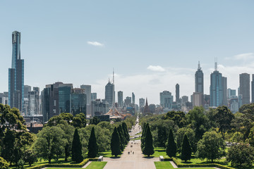 City view of Melbourne center, Australia 