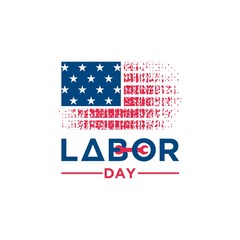 Labor Day Logo Template. American Labor day vector design illustrations
