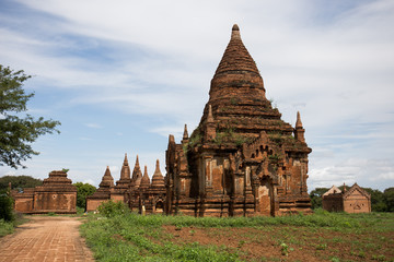 Small stupas and temples at Bagan, Myanmar