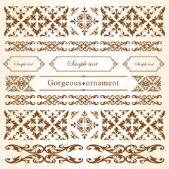 装飾デザイン　美しい額　フレームデザイン　テンプレート　アンティーク　ビンテージ　ラグジュアリー