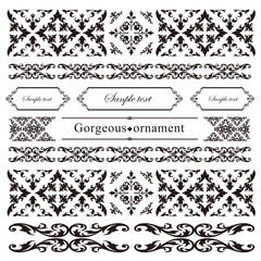 装飾デザイン　美しい額　フレームデザイン　テンプレート　アンティーク　ビンテージ　ラグジュアリー