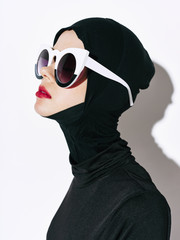 fashion model in sunglasses