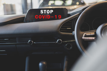 futuristic interface dashboard digital ai for driver scanning data map navigator for stop covid 19 virus covid-19 or corona protected Help protect For social distancing world and people stop virus