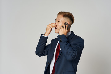 young man talking on cell phone