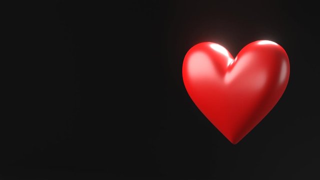 Red broken heart objects in black text space.
Heart shape object shattered into pieces.

