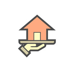 Real estate agent and investment vector icon design.