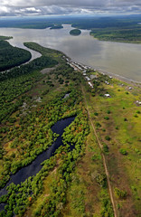 Papua New Guinea aerial view of the Delta region