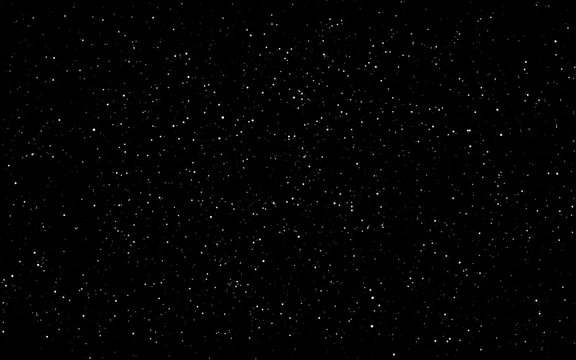 Space background. Dark infinite universe with shining stars and constellations. Starry cosmos. Realistic stardust wallpaper. Black night sky and milky way. Vector illustration © Vegorus