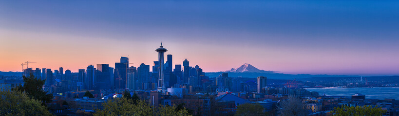 Seattle First Dawn  - obrazy, fototapety, plakaty