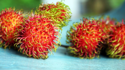 Rambutan on the table