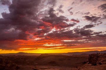 Naklejka premium Atardecer en la Luna