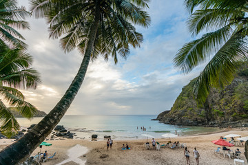 Beautiful Sunset View at Cachorro Beach, Fernando de Noronha Marine National Park , a Unesco World...