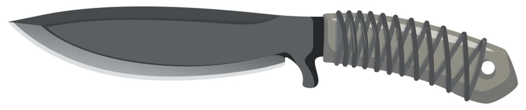 gray knife with wrapped handle clip art preview