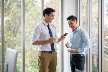 Asian business coworker people talking in the meeting room