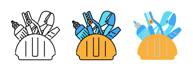 Obraz premium hardware or tool icon set isolated on white background for web design ,Service concept