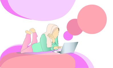 Self employed concept,convenient workplace for freelancer or workers remotely working from home