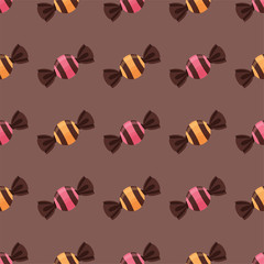 Chocolate candies. Colored Vector Patterns 
